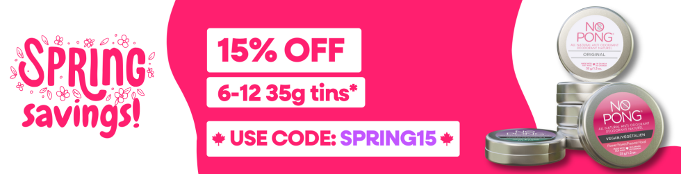 Spring15 15% off 6-12 tins of No Pong
