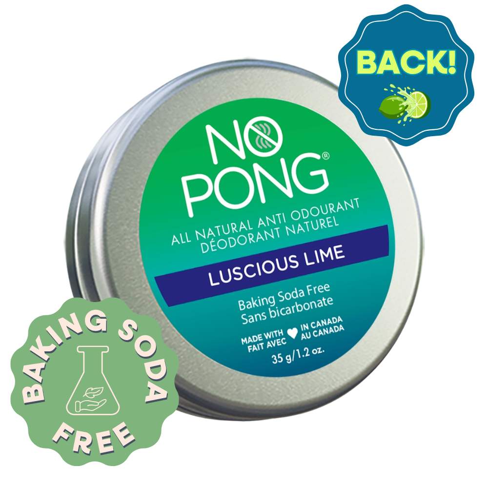 No Pong Luscious Lime Bicarb Free 35g Tin Made in CA